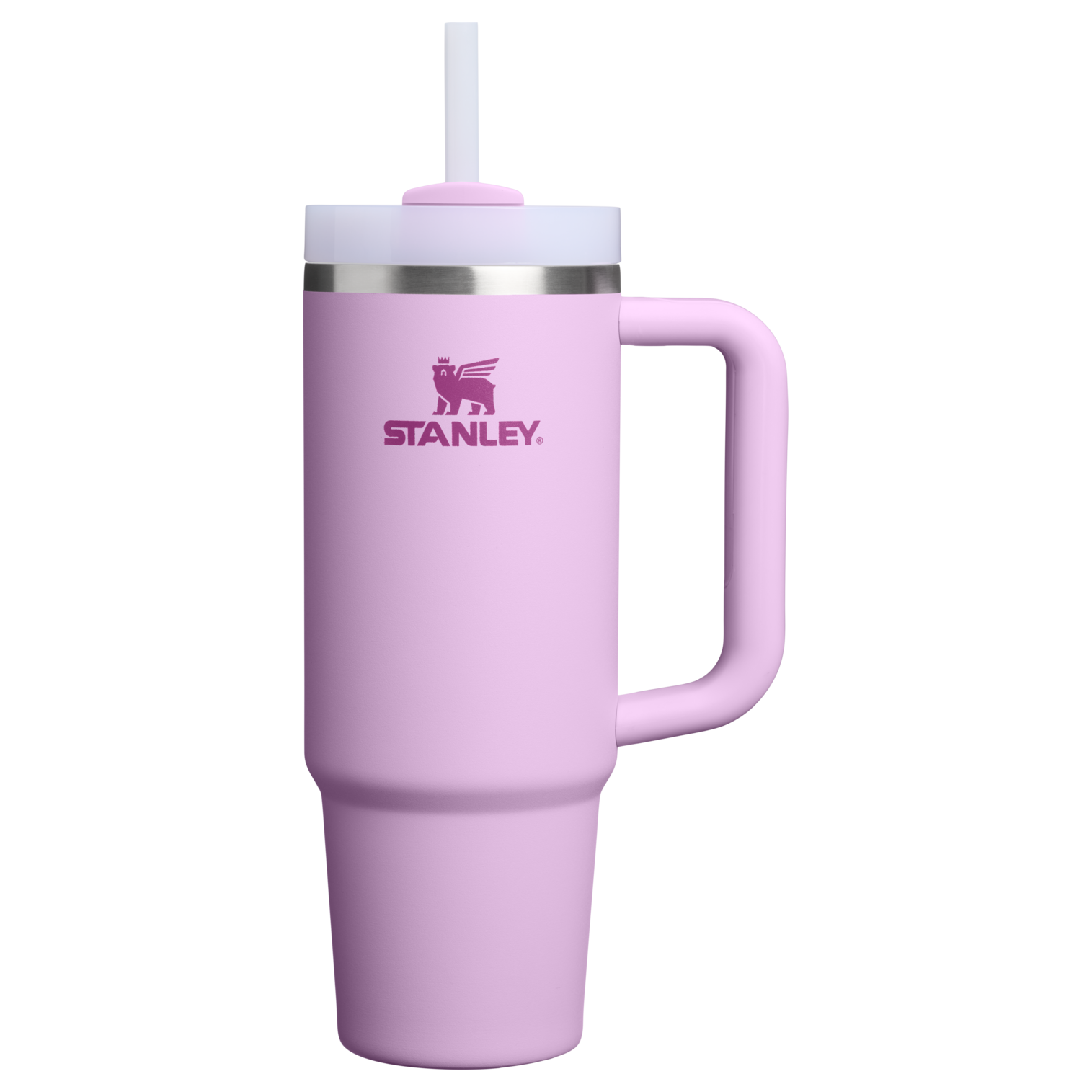 Large Capacity The Quencher H2.0 Flowstate Tumbler | Stanley Create D331C - Double-Wall Vacuum Insulated Travel Tumbler with Straw - Soft Orchid