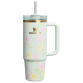Double-Wall Vacuum The Easter Quencher H2.0 Flowstate Tumbler D257F - 40oz Large Capacity Car-Cup Friendly Quencher - Spring Blossoms