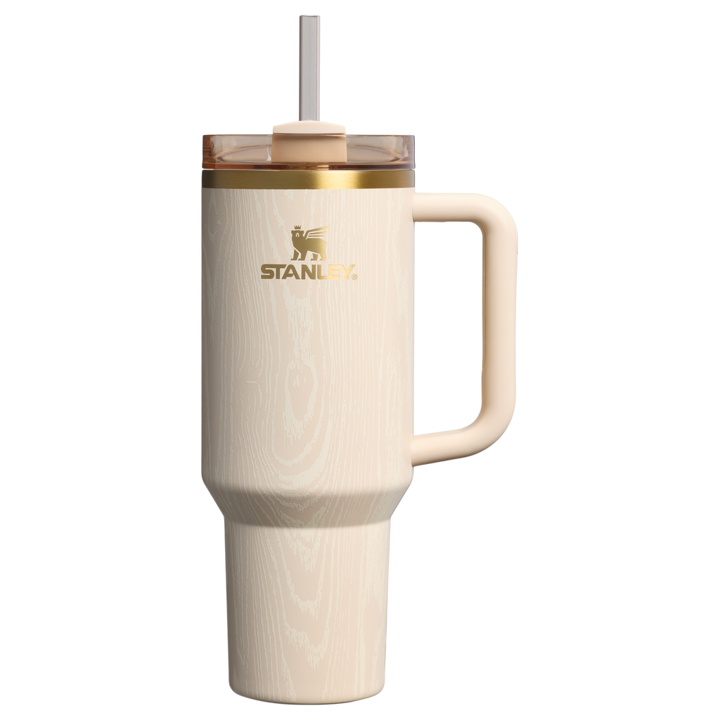 Double-Wall Vacuum The Cheers & Cheer Quencher H2.0 Flowstate Tumbler D188Q - Double-Wall Vacuum Insulated Travel Tumbler with Straw - Birch Woodgrain
