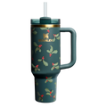Double-Wall Vacuum The Cheers & Cheer Quencher H2.0 Flowstate Tumbler D188Q - Double-Wall Vacuum Insulated Travel Tumbler with Straw - Holiday Botanical