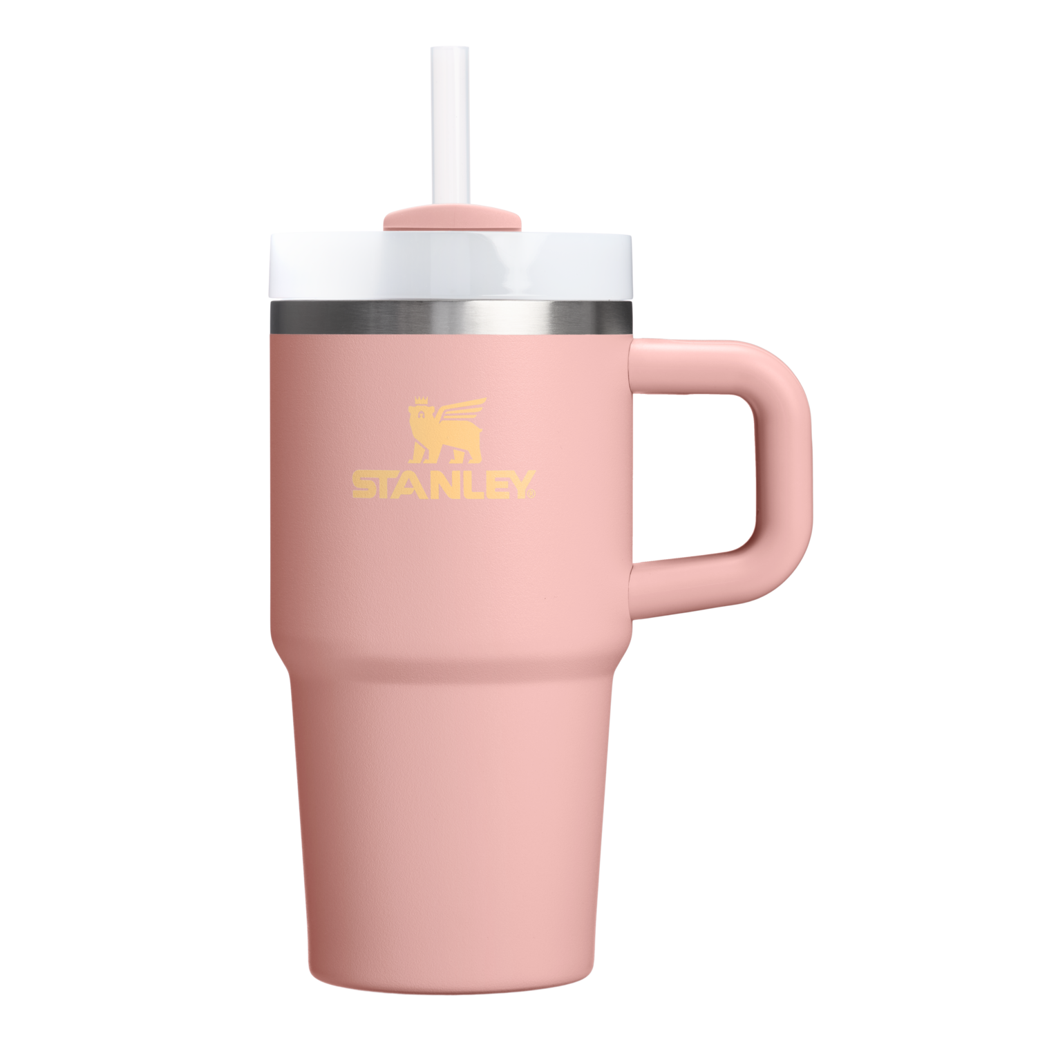 Insulated Travel The Quencher H2.O Flowstate Tumbler | Stanley Create D274S - Premium Stainless Steel Straw Cup for All-Day Hydration - Peach Rose