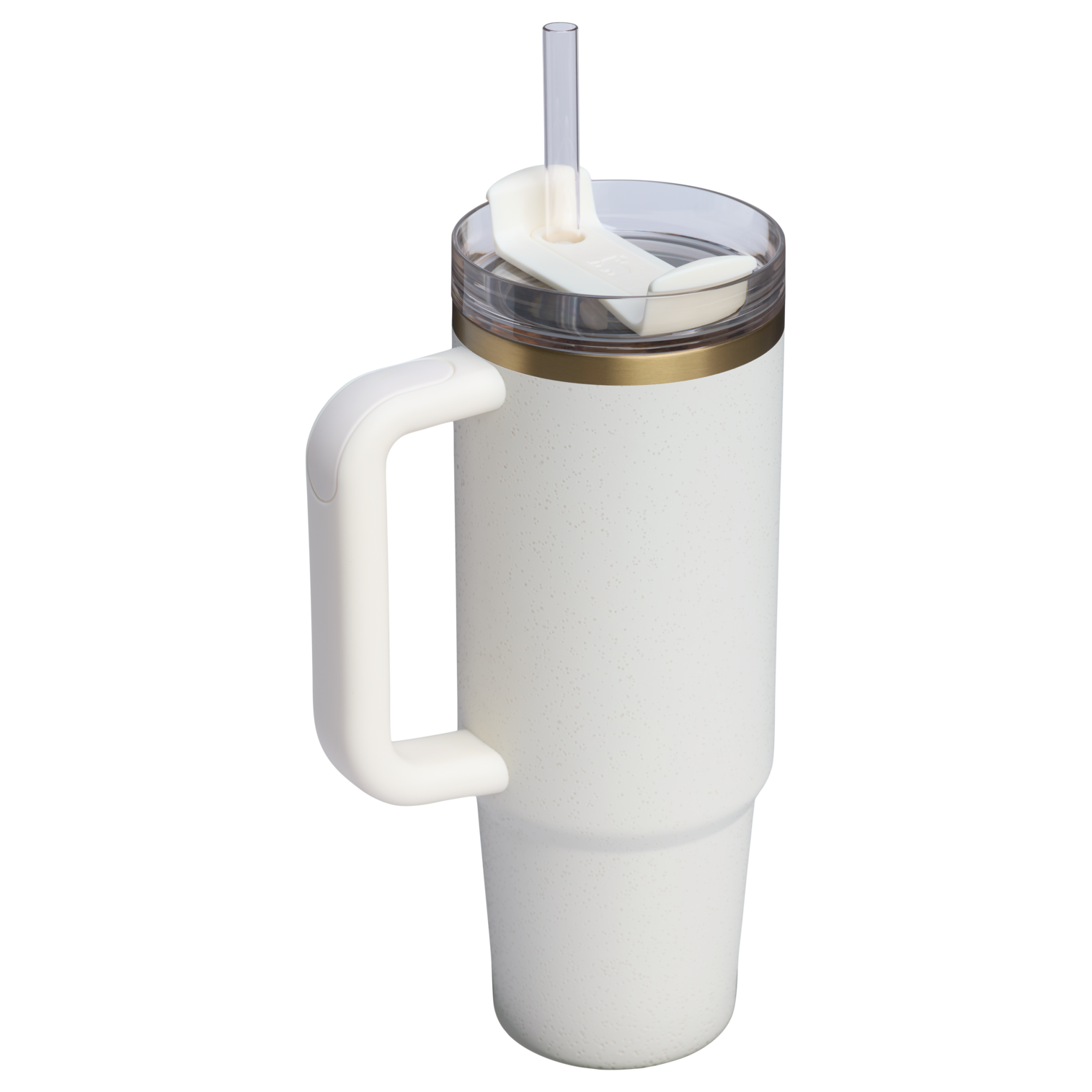Large Capacity The Quencher H2.0 Flowstate Tumbler | Stanley Create D331C - Double-Wall Vacuum Insulated Travel Tumbler with Straw Detail