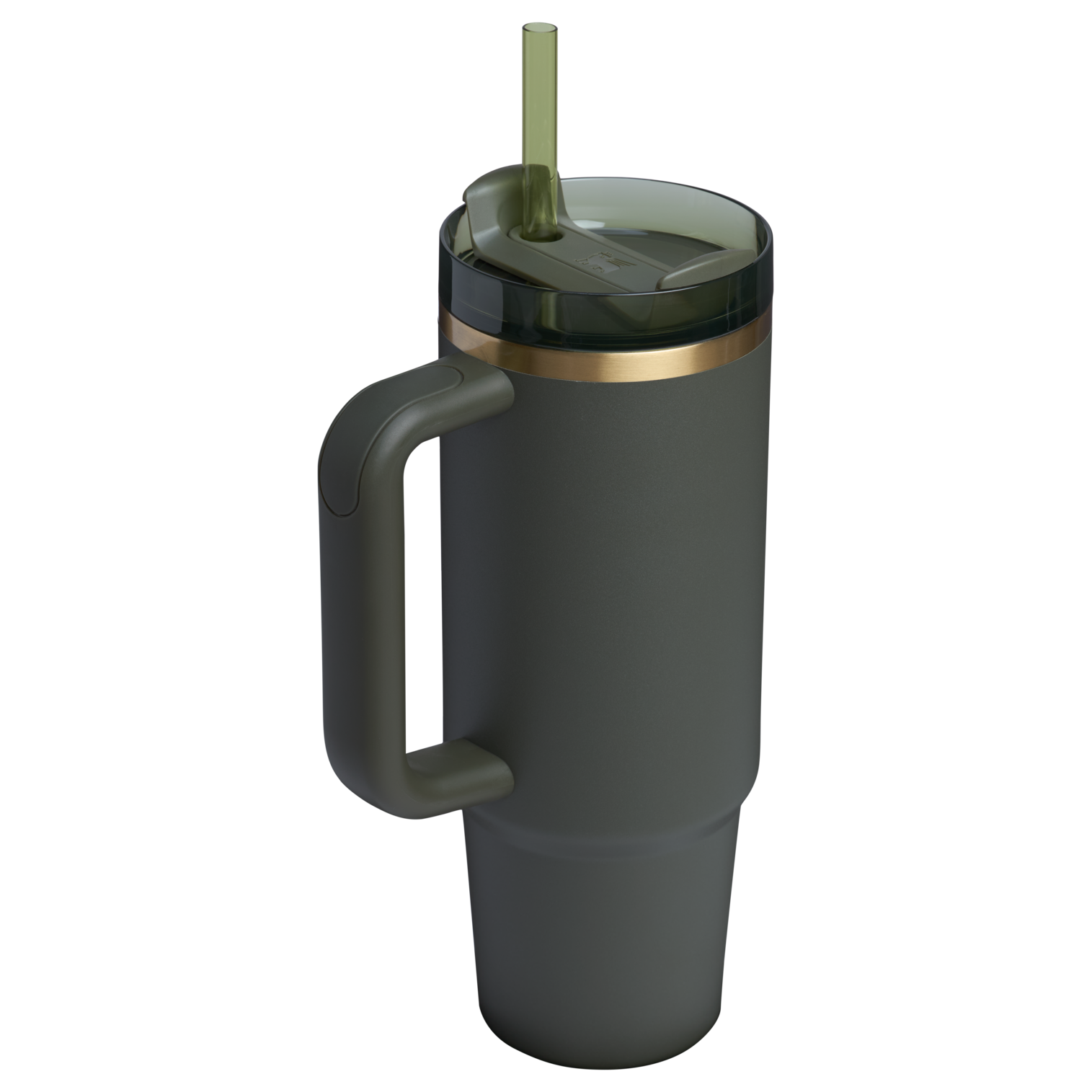 Large Capacity The Quencher H2.0 Flowstate Tumbler | Stanley Create D331C - Double-Wall Vacuum Insulated Travel Tumbler with Straw Detail