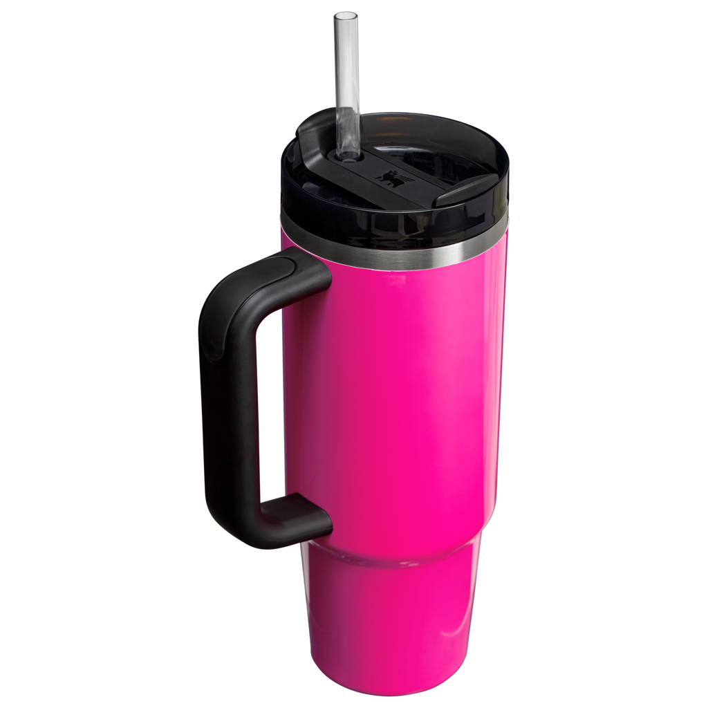 Large Capacity The Quencher H2.0 Flowstate Tumbler | Stanley Create D331C - Double-Wall Vacuum Insulated Travel Tumbler with Straw Detail