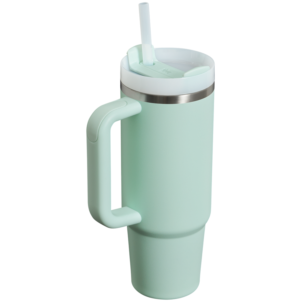 Large Capacity The Quencher H2.0 Flowstate Tumbler | Stanley Create D331C - Double-Wall Vacuum Insulated Travel Tumbler with Straw Detail