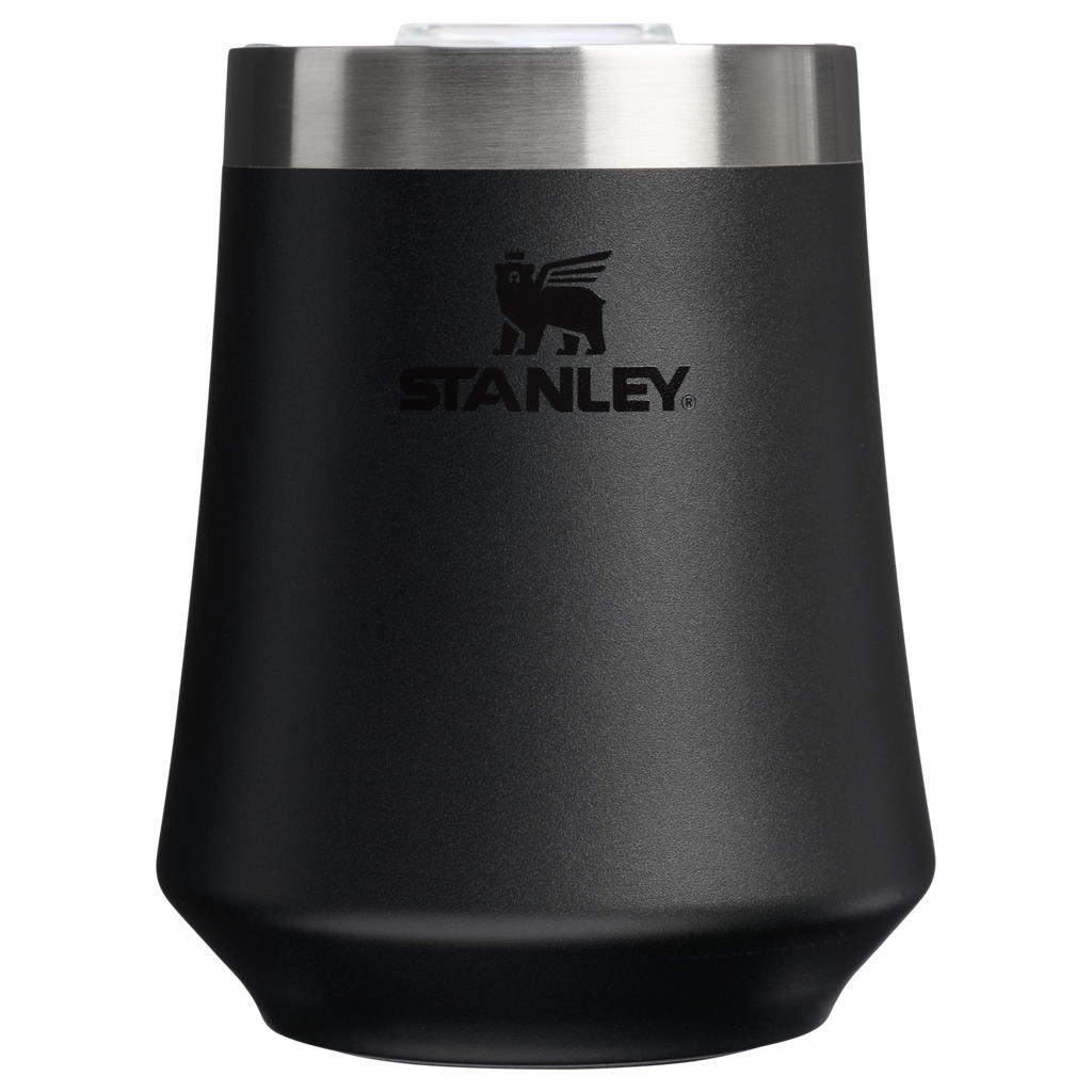Shatterproof Luxury The Reserve Wine Tumbler D125V - Elegant Stemless Vacuum Insulated Wine Tumbler - Black 2.0