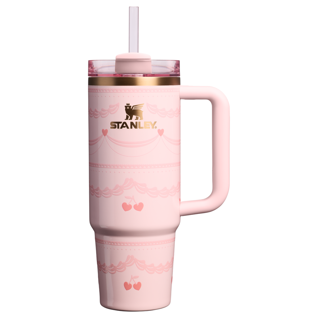 Splash-Resistant FlowState The Valentine’s Day Quencher H2.0 Flowstate Tumbler D232U - FlowState 3-Position Lid Insulated Travel Mug - Pink Velvet Cake