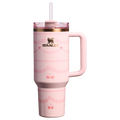 Splash-Resistant FlowState The Valentine’s Day Quencher H2.0 Flowstate Tumbler D231T - Premium Stainless Steel Straw Cup for All-Day Hydration - Pink Velvet Cake